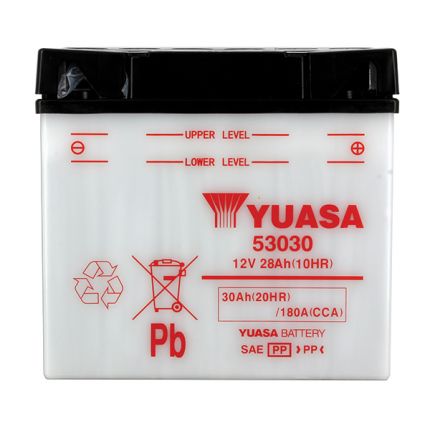 Batterie YUASA 53030 12V 30Ah 180A+D 187 X 130 X 170 SECHE