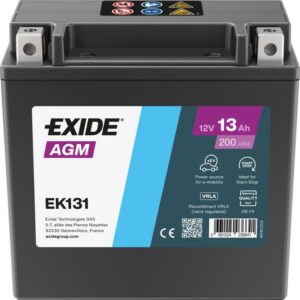 Batterie Auxiliare EXIDE EK131 AGM 12V 13Ah 200A +G 150 X 90 X 145