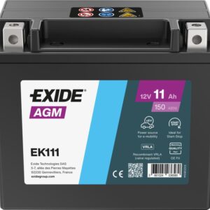 Batterie Auxiliaire EXIDE EK111 AGM 12V 11Ah 150A +G 150 X 90 X 130