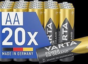 Blister 16+4 piles alcalines VARTA Long Life Power 1.5v AA