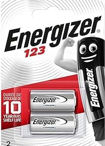 Blister 1 pile électronique lithium ENERGIZER 3v CR123
