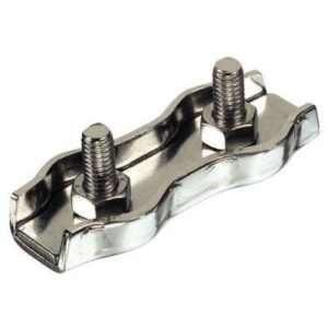 Serre câble plat câble D5mm double inox 316