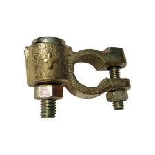 Collier à batterie positif laiton de 10mm tête hexagonale
