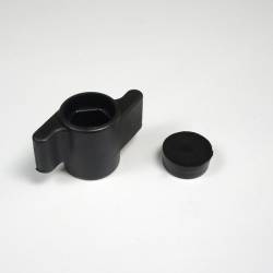 Capuchon plastique pour collier papillon et tige 8/10mm noir