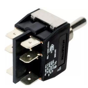 Micro interrupteur à levier ON-OFF-ON métal chromé bipolaire