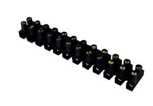 Barrette de dominos 10mm2 12 plots noire