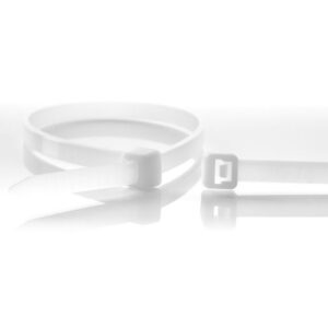 Paquet de colliers rilsans 3,6x292mm blanc (100pcs)