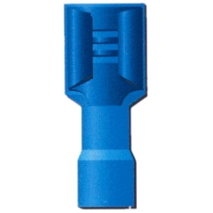 Sachet 100 cosses clips femelle 6.3mm isolée bleue (1.5 à 2.5mm2)
