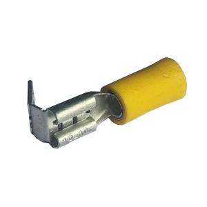 Sachet 100 cosses clips mixtes 6.3mm jaune (2.5 à 6mm2)