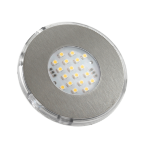 Spot rond 3 leds blc fr FORESTI 10-30v 3,6w D85x27mm inox poli