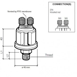 Sonde pression huile VDO 5 bars 1/8" à la masse