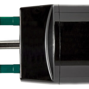Adaptateur VIMAR 3P 6A Italie mâle / Europe femelle noire 00302