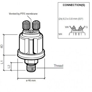 Sonde pression huile VDO 10bar M10x1 à la masse