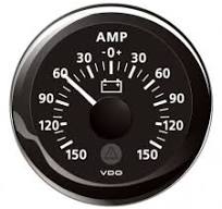 Indicateur ampèremètre VDO 12/24v 150A à shunt Viewline D52mm N