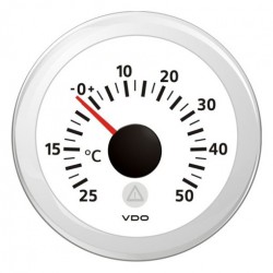 Indicateur température eau VDO 12/24v 40°/120° Viewline D52mm B
