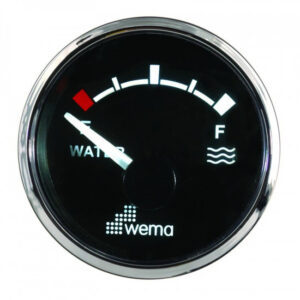 Indicateur eau usée WEMA D.52 SILVERLINE noir chromé