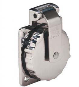 Socle mâle MARINCO 32A 230V 2P+T inox