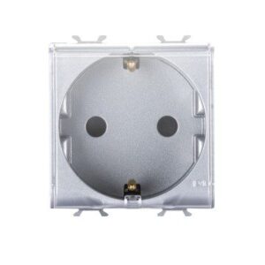 Prise GEWISS 2P+T 16A 250v européenne chorus gris