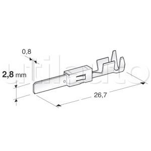 Sachet de 100 cosses femelle pour connect d'inject électro 0.5-1mm2