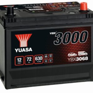 Batterie YUASA 12V 72Ah 630A +D D26 YBX3068 269 X 174 X 223