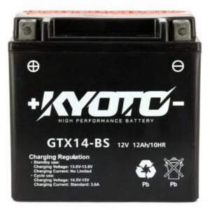 Batterie KYOTO YTX14-BS AGM 12V 12Ah 200A +D 150 X 87 X 145 PACK