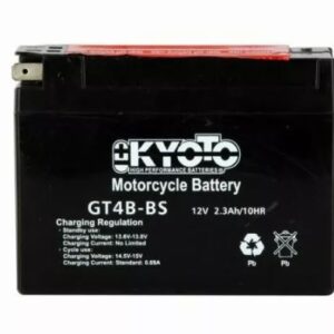 Batterie KYOTO GT4B-BS/YT4B-BS AGM 12V 2,3Ah 30A+G 114 X 39 X85 PRETE