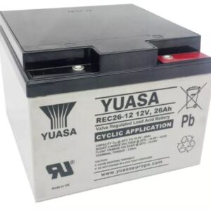 Batterie YUASA 12V 26Ah +D plomb étanche deep cycle REC26-12 (2)