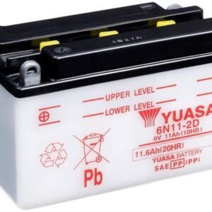 Batterie YUASA 6N11-2D 6V 11Ah +D DA  150 X 70 X 100 SECHE