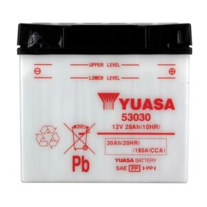 Batterie YUASA 53030 12V 30Ah 180A+D 187 X 130 X 170 SECHE