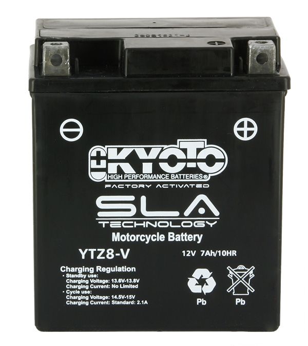 Batterie KYOTO YTZ8V GTZ8V AGM 12V 6Ah 120A+D 113 X 70 X 130 PRETE