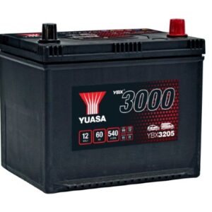 Batterie YUASA YBX3205 D23 12V 60Ah 540A +D Talon 230 X 174 X 205