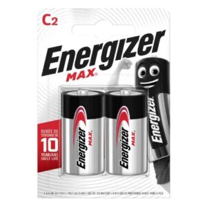 Blister 2 piles alcalines ENERGIZER max 1.5v C