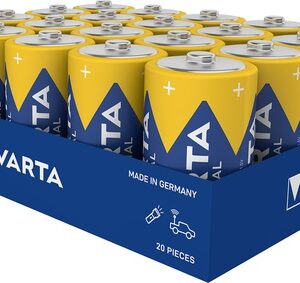 1 Pile alcaline VARTA industrial 1.5v type D (paquet de 20)