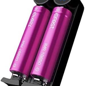Chargeur Li-Ion K2 USB pour 2 accus - EFEST-18650/18350/16340/26650