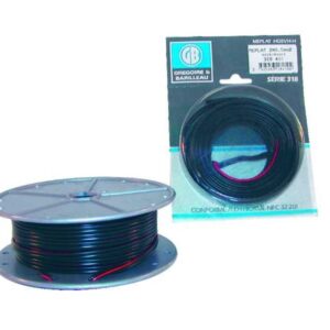 Câble méplat HO5VVF 2X0,5mm2 rouge/noir pour HP