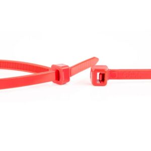 Paquet de colliers rilsans 2,5x100mm rouge (100pcs)