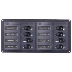 Tableau électrique BEP 12v de 8 disjoncteurs horizontal