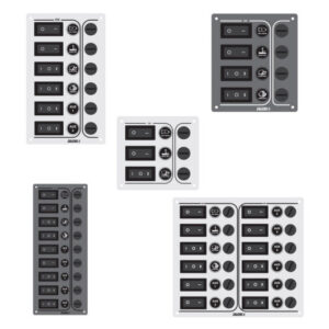 Tableau électrique LALIZAS 12/24v 3 inters + fusibles inox